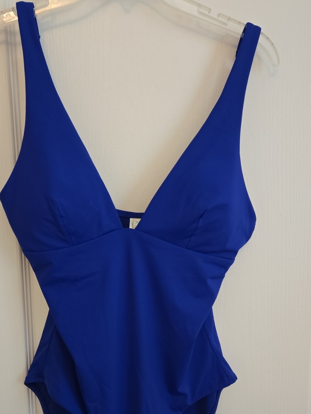 Classic V-Neck One-Piece Swimsuit in Royal Blue AUSTRALIA